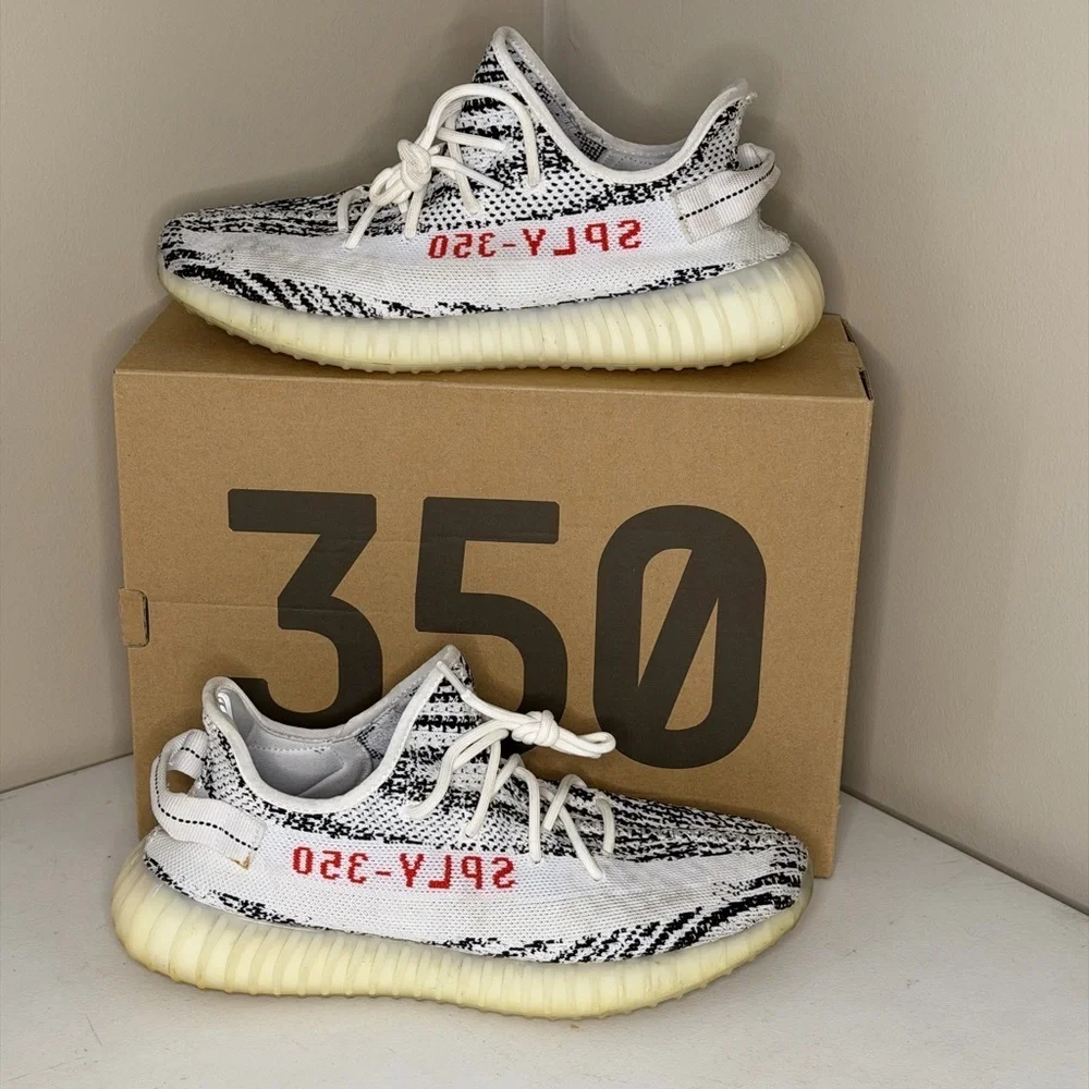 Adidas Yeezy Boost 350 V2 - White, Black, and Red